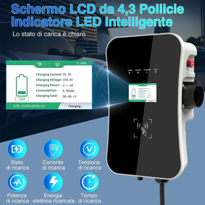 Cavo Ricarica Auto Elettrica Tipo 2 - 11KW, 16A, 380V, Con Spina CEE Trifase, Lunghezza 6m, Portatile E Sicuro - Foto 12
