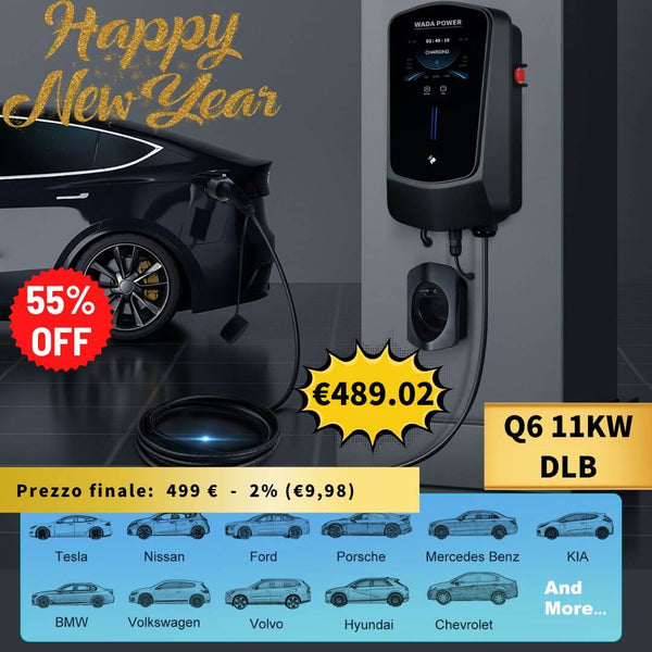 New Year Deal-WADA POWER DLB EV Charger 11KW Three-Phase with Dynamic Balancing